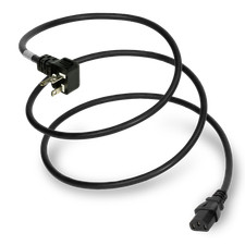5 Pack of Up Angle NEMA 5-20P to Straight C13, 15A 125V 14/3 SJT Power Cord - Bl picture