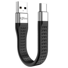 Rixmie USB-A to USB-C Short Cable 5.5 Inch, Android Auto 5.6 inches, Black  picture