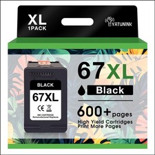 YATUNINK 67XL Black Ink Cartridge Compatible for HP 67 DeskJet Envy (1 Black) picture