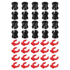 20 Set 3D Printer Tube Coupler Set Joint Connector 7.5mm OD x 4mm ID Black/Red picture