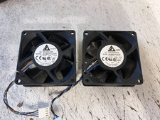Lot of 2 Delta DC Brushless AUB0712VH 4 Pin Cooling Fans 70 x 25 Quick Ship picture