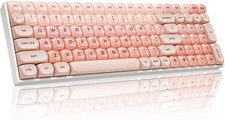 ZH100 Foundation Mechanical Keyboard,98% Pink Creamy Keyboard with Number Pad,Fu picture