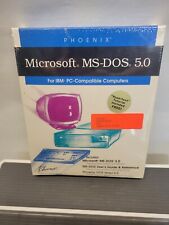 Phoenix Microsoft MS-DOS 5.0 For IBM Pc Compatible Computers New Sealed 1991 picture