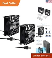 2PCS 80mm USB Fan 5V Brushless 8025 80x25mm for Cooling DIY PC Computer Case ... picture