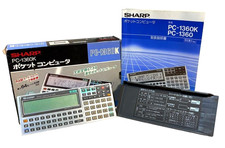 Junk Sharp PC-1360K Pocket Computer Electronic Calculator w/ Box, Manual & Cover picture