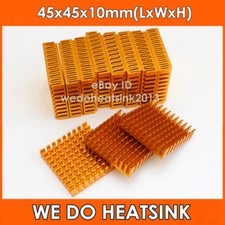 2pcs WE DO HEATSINK 45mm 45*45*10mm Aluminum IC LED Chips Gold Cooler Heatsinks picture