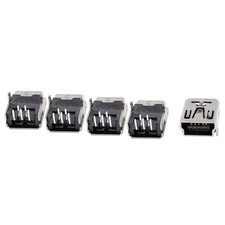 5 Pcs Right Angle PCB 5pin USB Mini B Type Female Socket Connector picture
