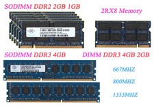 Nanya 4GB 2GB Laptop Desktop Memory DDR2 DDR3 RAM 5300 6400 667 800 1600MHz Lot picture