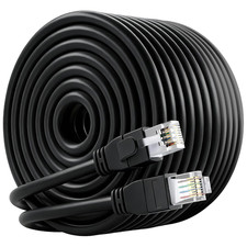 FTP Shielded Cat 6 Outdoor Ethernet Cable 150 FT, 10Gbps 550Mhz 23AWG OFC Pure picture