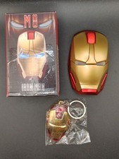 Iron Man M8 Wireless Optical Mouse Marvel Style w/ Keychain No USB Receiver picture