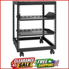 12U Open Frame Server Rack, 23-40 in Adjustable Depth, Free Standing or Wall ... picture