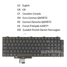 Keyboard for Dell Precision 3560 3561 3570 3571 3580 3581 7670 7770 7680 Backlit picture