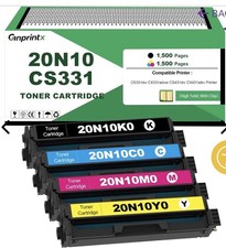 CS431 CX431 CX331 CS331 Toner 4-Pack CMYK 20N10K0 20N10C0 20N10M0 20N10Y0 picture