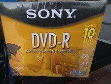Sony DVD-R 8x 4.7GB 120 Minute Blank Disc 10-Pack New Sealed picture