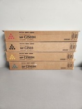 Ricoh MP C2503H  Genuine Toner Cartridges Set Of 4 C,M,Y,K FOR MP C2503 - NEW picture