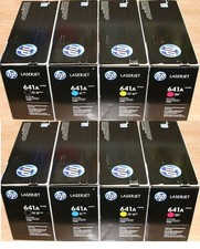 TWO Sets (8) Genuine HP 641A Toners C9720A C9721A C9722A C9723A Black Boxes picture