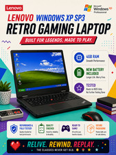 Lenovo Windows XP Retro Laptop | Custom Legacy PC Gaming Build | With New Batt picture