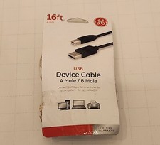 GE Black USB Device Cable A Male/B Male 16 ft. picture