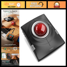 Ergonomic Wireless Trackball Mouse - Rechargeable, Ambidextrous, Bluetooth, Smoo picture
