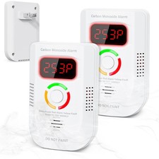 2-Pack Plug-in Carbon Monoxide Detector w/ Digital Display, LED, Alarm, Portable picture