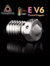 Trianglelab Plated Copper Nozzle for V6 Hotend 1.75mm 0.4mm,  M6 Thread picture