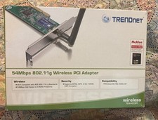 TRENDnet 54Mbps WirelessPCI Adapter 802.11b/g 2.4GHz 64/128-Bit New TEW 423PI picture