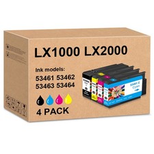 Ink Cartridge Replacement 53465 for 53461 53462 53463 53464 LX1000 LX2000 4 Pack picture