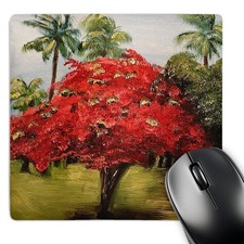 3dRose, Photo of a Flamboyant Tree with Palms in Puerto 8
