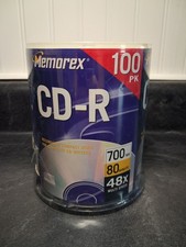 Memorex CD-R Digital Media 48X 700mb 80Min 100 Pack Brand New Factory Sealed picture