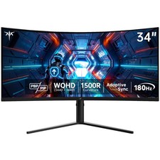 34 Inch Ultrawide Curved Gaming Monitor, 3440x1440 UWQHD 180Hz, H34S5 picture