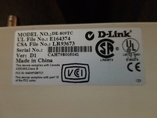 D-Link Model DE-809TC 9 Port Network Switch RJ45 BNC Coax Vintage for parts picture