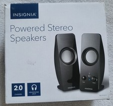 INSIGNIA 2.0 Powered Stereo Speakers Black Set Of 2 Model NS-PCS219 picture