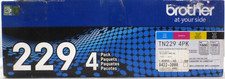 Brother Genuine OEM TN229 4PK Standard Yield Toner Cartridges, NEW-Open Box picture