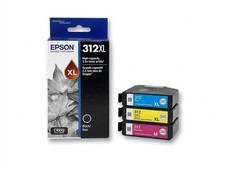 (A8) Epson 312XL Black & 312 Cyan Yellow Magenta Genuine Ink Cartridges New picture
