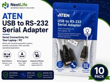 10x NEW SEALED ATEN USB to RS-232 Serial Adapter in Black/Translucent | UC232A picture