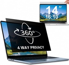 4-way 360° Laptop Privacy Screen Filter 14 Inch Anti Glare & Blue Light Filter picture