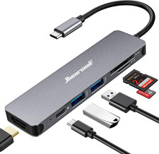 Hiearcool USB C Hub for Macbook – 7-In-1 USBC Adapter with 4K HDMI, 100W PD, USB picture