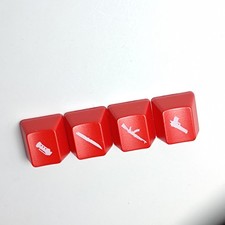 4 PCS Keycaps ABS OEM R4 Key Caps Red Keycaps Translucent Keycaps Keyboard Parts picture