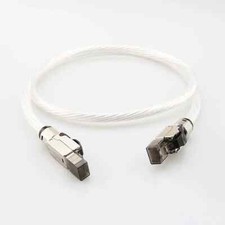 OCC Silver Plated HiFi Audio Ethernet Cable High-speed Cat8 Network RJ45 Lan picture