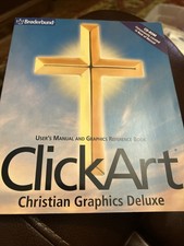 Broderbund Click Art Christian Graphics Deluxe 2 CDs & 1 Book Windows 95 / 98  picture