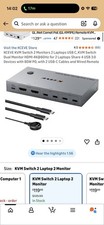 KCEVE USB-C KVM Switch Dual HDMI 2 Laptops 2 Monitors 4K@60Hz Wired Remote picture