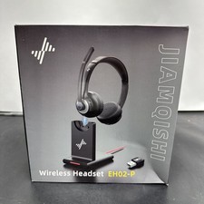 JIAMQISHI EH06-P Wireless Bluetooth Single Ear Headset USB Dongle Base Black picture