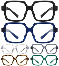 Blue Light Reading Glasses Men 1.5, Square 6 Pack picture