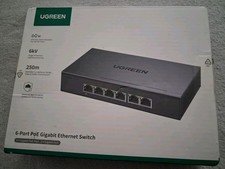 UGREEN 6-Port PoE Gigabit Ethernet Switch 4 PoE+ 60W 2 Uplink Surge Camera VLAN picture