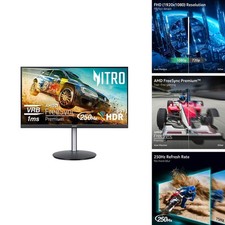 Acer Nitro 24.5in FHD 1920x1080 250Hz Gaming Monitor XFA253Q Zbiipr picture