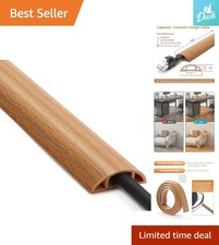 Soft PVC 10ft Cable Management Cover in Yellow Oak - Easy & Safe Installation picture
