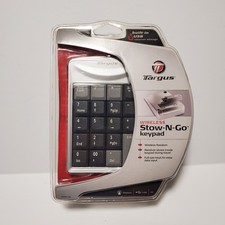 Targus Wireless Stow-n-Go USB Keypad Model AKP01US Computer Number Pad READ DESC picture