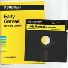EARLY GAMES COMMODORE 64 5 1/4 DISK COMPLETE BOX MANUAL SPRINGBOARD SOFTWARE picture