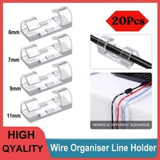 Self Adhesive Cable Clips Tidy Stays Wire Organiser Line Holder Wiring Clamp Lot picture