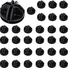 32 Pieces ABS Cube Connectors for Wire Storage Organizer, Black picture